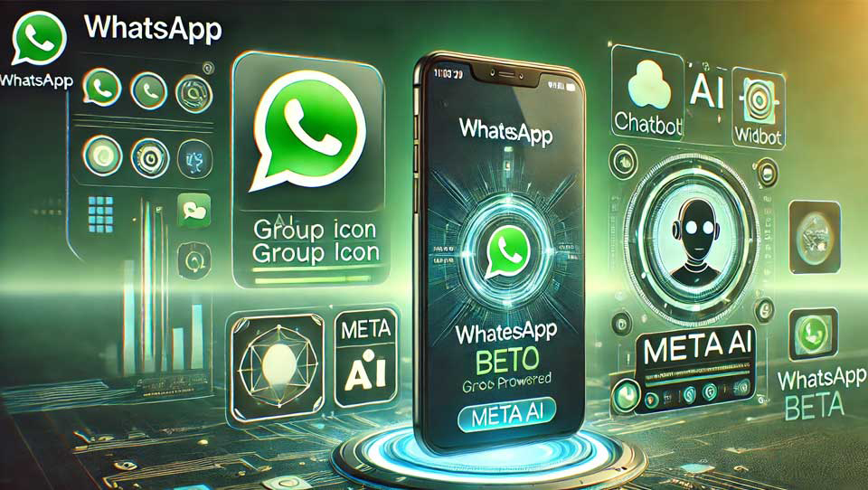 WhatsApp Beta Introduces AI-Powered Group Icons and Meta AI Widget